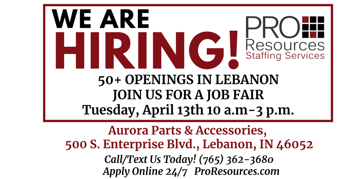 Aurora Parts And Accessories Now Hiring in Lebanon Boone County Daily