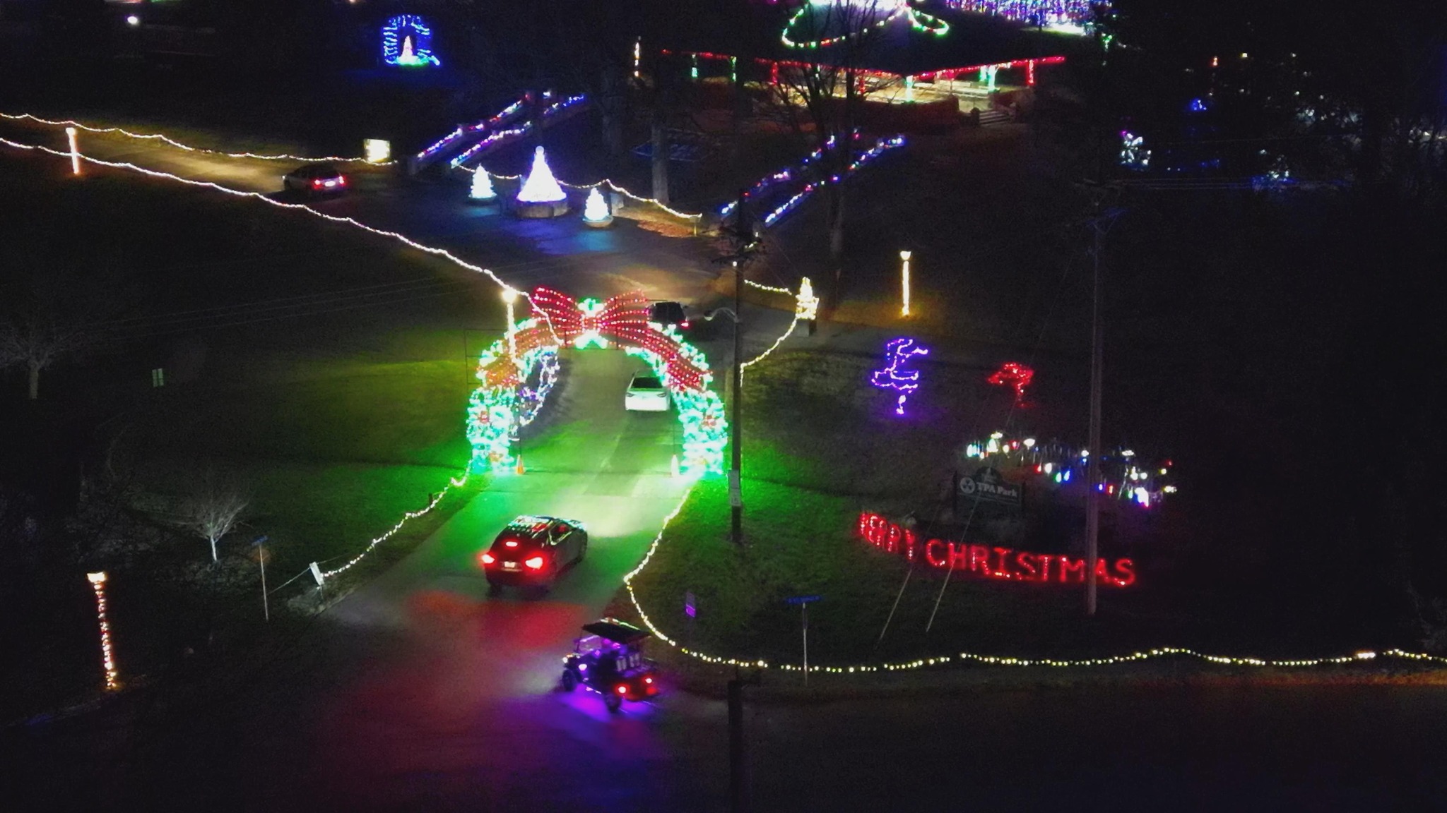 Drone Flight Over TPA Park Festival Of Lights Boone County Daily News